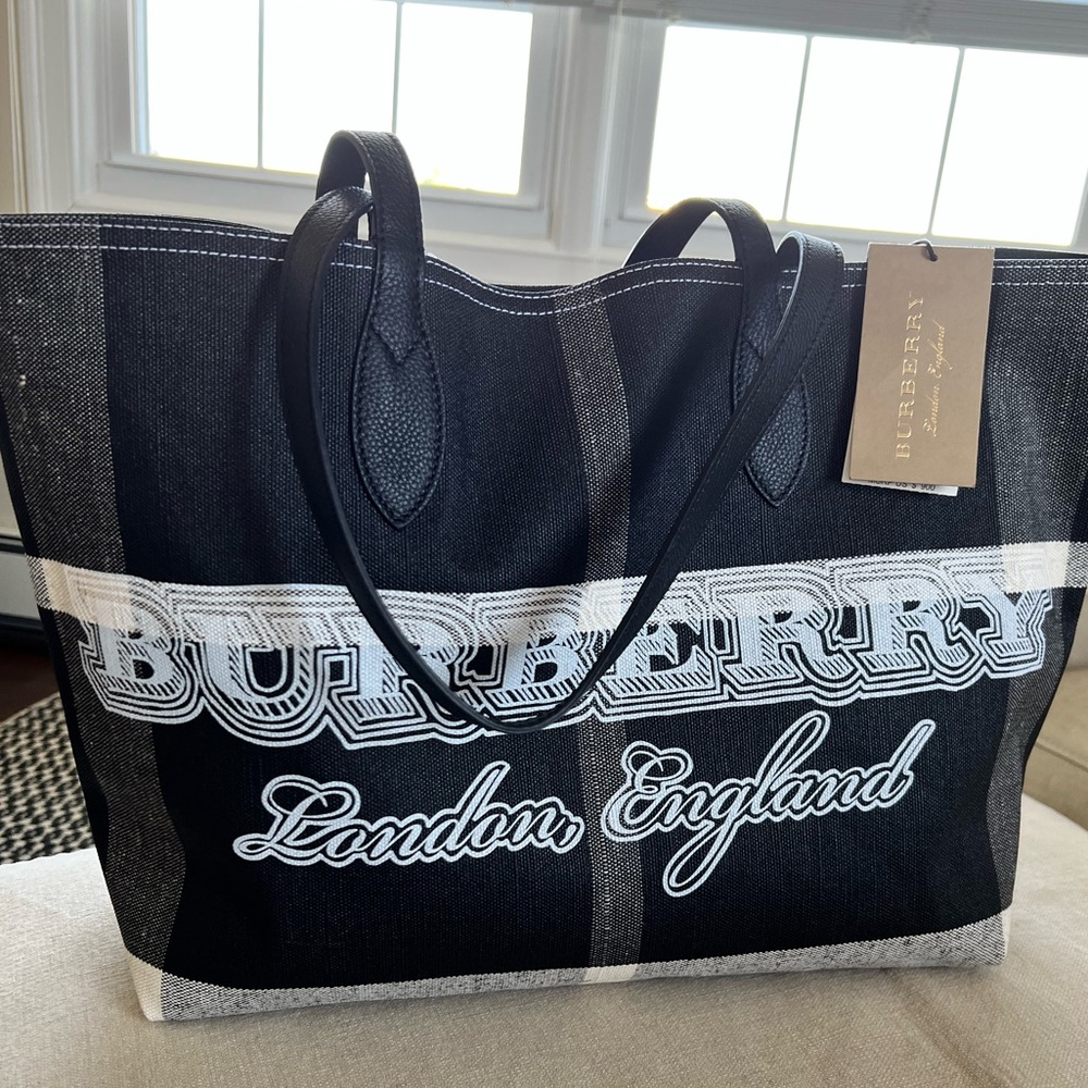 Beautiful Burberry reversible tote.